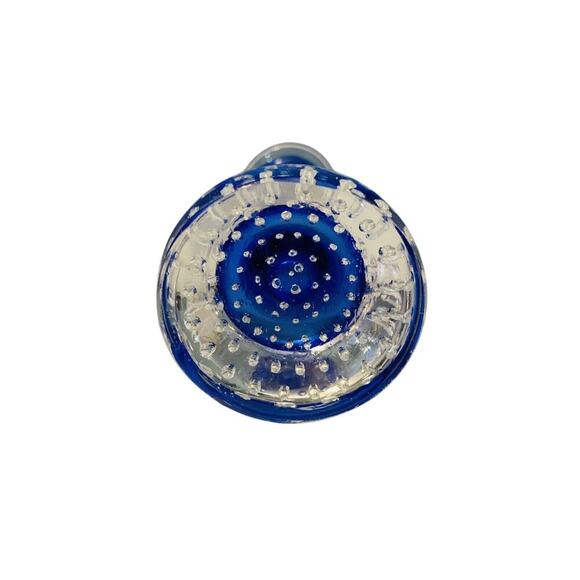 Vintage Cobalt Blue Aseda Glass 8 3/4” Bud Vase Controlled Bubble Base - Picture 2 of 15